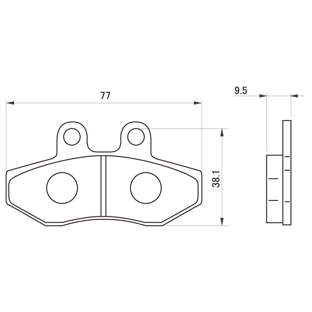 Daytona Brake Pad for Motorcycles Hyper Pad (Semimetal Pad) Cygnus X125 [5UA/28S/1YP1] (03-13) Cygnus