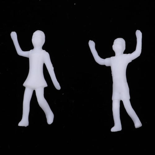 F Fityle Approximately 100 People Models, Human Figures, Unpainted, for Railway Model Layouts, 2 Choices - 1:30