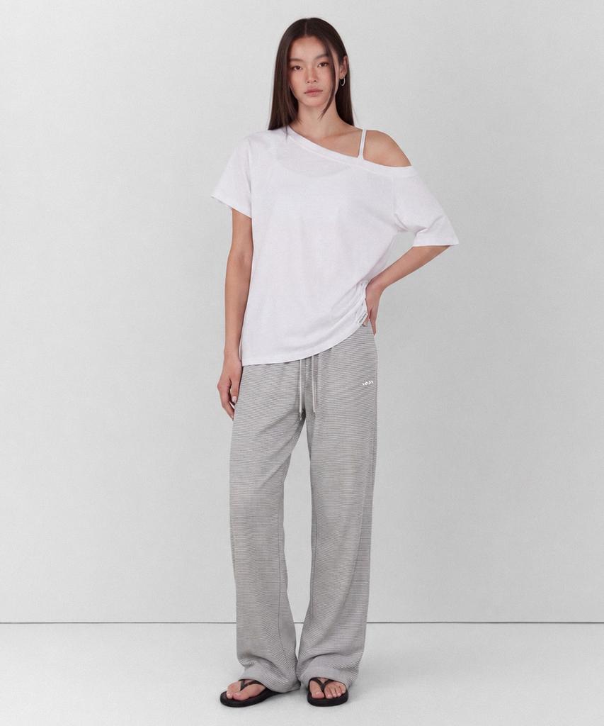 INJIACTIVE Striped Terry Pants Grey
