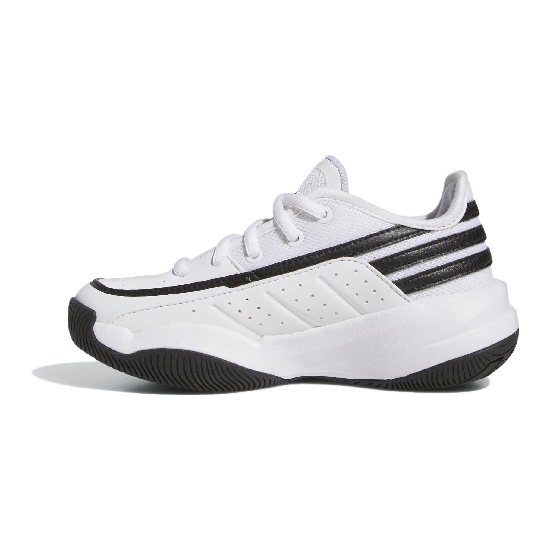 

New Adidas Front Court Cushioning Wear Resistant Low Top Children s Basketball Shoes White Black Kids ID6193 33