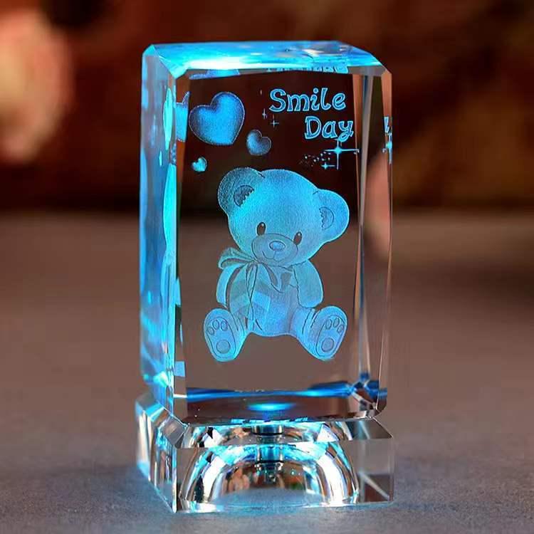 Romantic Rose Night Light: Crystal Ornament and Valentine's Confession Gift