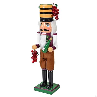 Nutcracker Figurine Christmas Statue Decoration Wooden Sculpture for