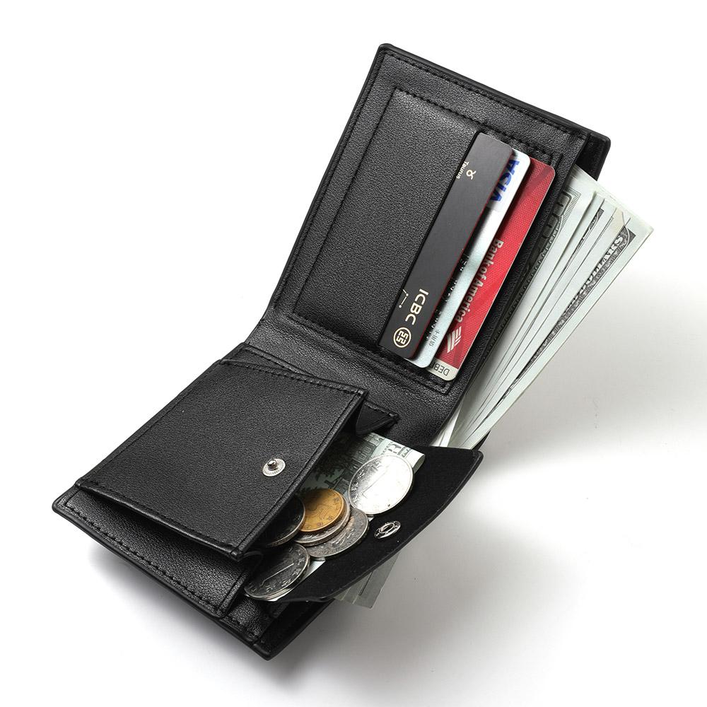 Neuer Stil 3D Geprägtes Herren Kurzportemonnaie Kreditkartenhalter Kurzes Horizontales PU Leder Herren Portemonnaie