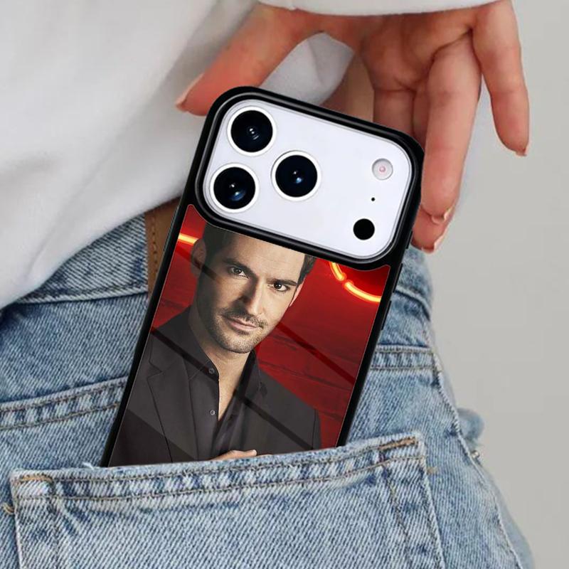 80 Lucifer Tom Ellis Telefoonhoesje voor iPhone 16e 15 14 13 12 17 Pro Max Plus Air 17pro Cover Coque