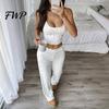 Casual Home Wear for Apartment Living Women Pajamas Set with Floral Print, Sleeveless U Neck Elegant Camisole Lounge Sets And Pants, Sexy Comfortable