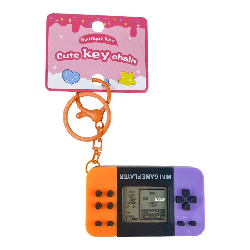 Portable Nostalgic Tetris Game Console Keychain