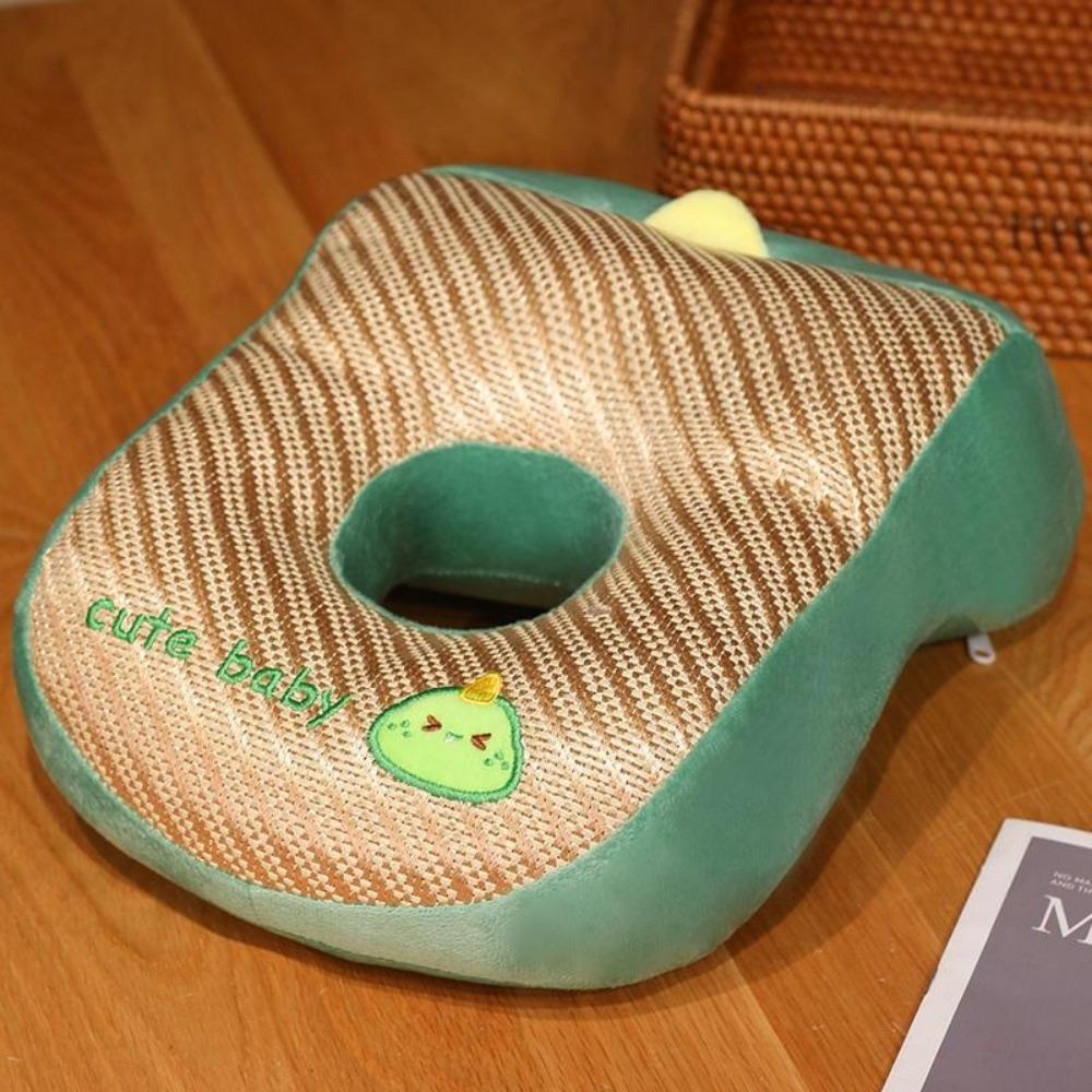 Double-sided Office Plush Pillow Hollow Breathable Cute Animal Neck Pillow  Room Decoration