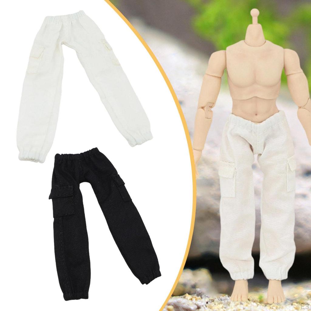 1/12 Action Figure Pants Doll Clothes Cargo Loose Fit Trendy Workwear for Collectible Model 6