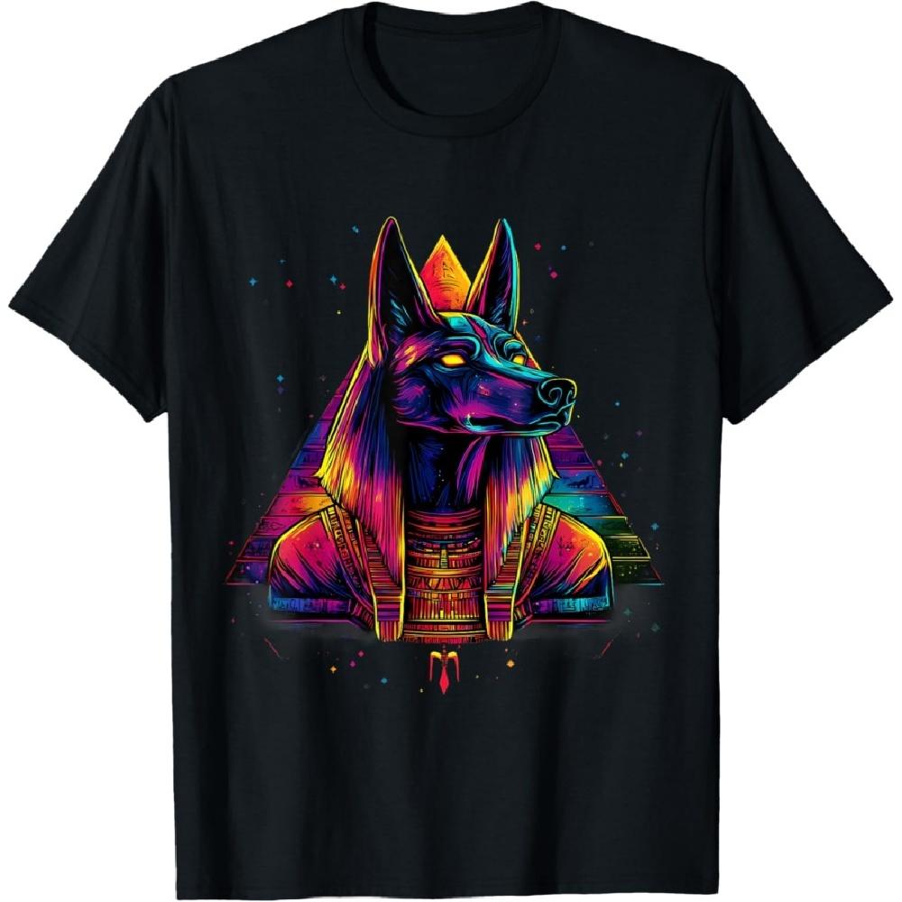 

Ancient Egypt Pyramid Anubis Tutankhamun Egypt Mythology T-Shirt S