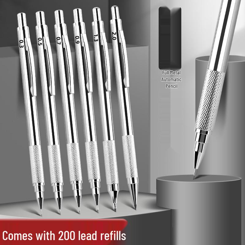 2.0 Metal Mechanical Pencil, Low Center of Gravity, No Sharpening Needed, Ideal for Drawing