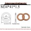 Annealed Red Copper Gasket Washer Pad for Sealing Fastener, M4-M34
