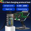 KWS-X1 Digital Voltage Current Tester IPS Display 4-30V 0-12A DC Voltage Current Detector Fast Charging Trigger Capacity Tester