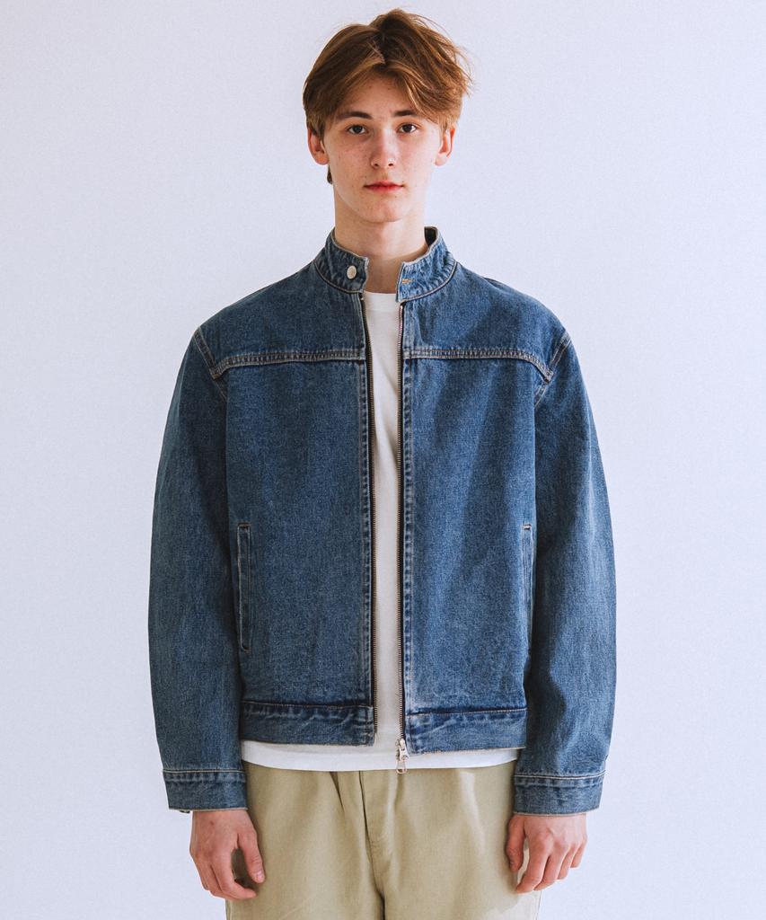 Qt8 Garments Rg Denim Moto Jacket (Blue)