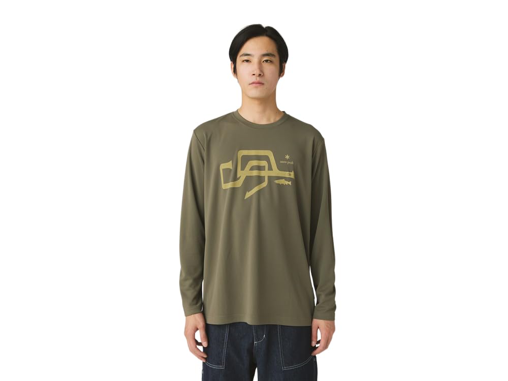 

Snow Peak SP Logo Graphic Long Sleeve Cut and Long Sleeve and XXL T-Shirt SPF-TS-25AU901, Sew, T-Shirt, Men s Women s, GREIGE,