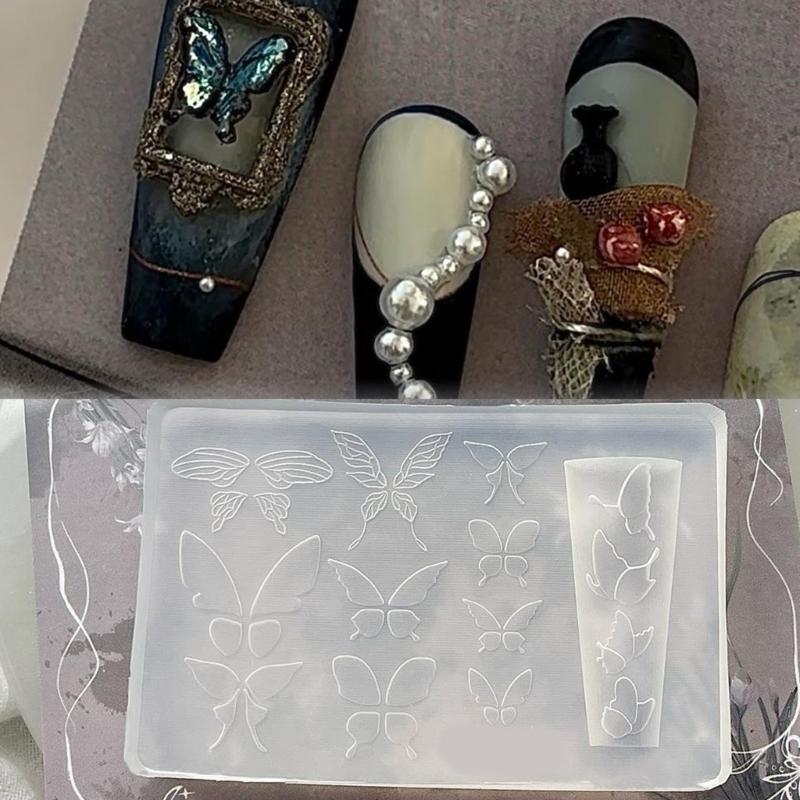 Elegant Bowknot Silicone Mould Set for Creating 3D Nail Art Earrings and Necklaces Crafting Tool Fashion Statement