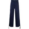 Polo Logo Letter Patch Zipper Pocket Straight Leg Casual Pants Men Pants Navy-Blue 710917155-001