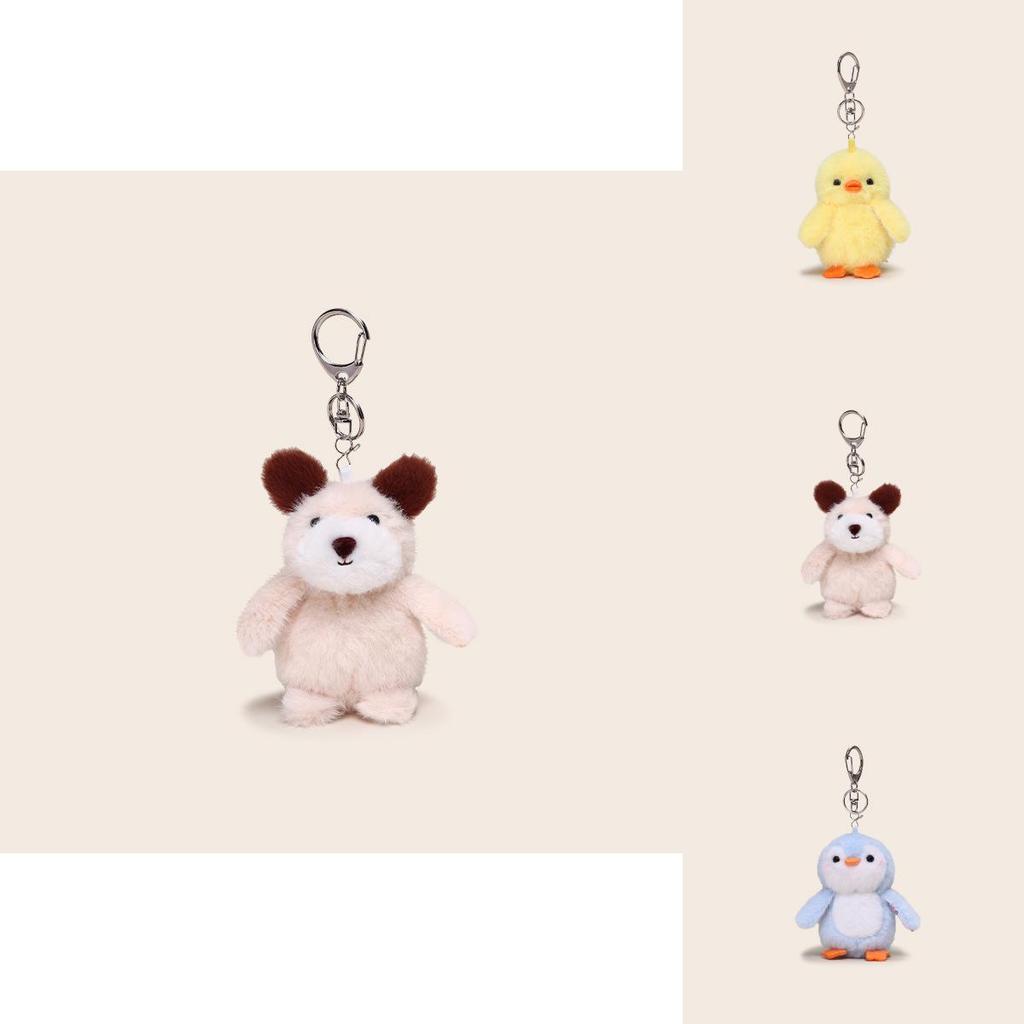 Otter Penguin Sheep Bear Plush Keychain With Soft Material For Gift And Key Organizer