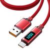 Crystal Shine 120W Ultra-Fast Type-C Charging Cable with Smart Display for Huawei Honor