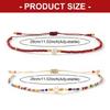 Pack of 2pcs String Adjustable Bracelets Handmade Beads Pearls Wrist Chain Bangle Bohemian Accessories