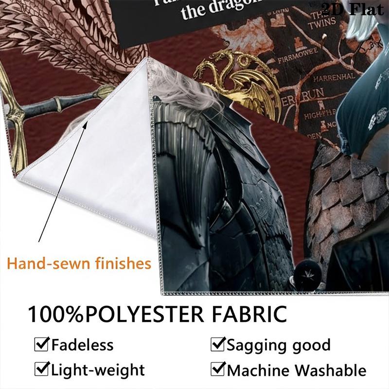 Tapiz de Pared de Daemon Targaryen Colgante de Pared Estético Manta de Tela Impresa Tapices Decorativos para Dormitorio Sala de Estar Decoración del Hogar