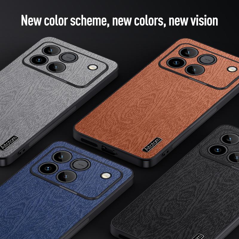 Luxury Tree Grain Leather Phone Case For Honor Win RT Shockproof Anti-fall Lens Full Protection Cover Bumper For Honor Win RT