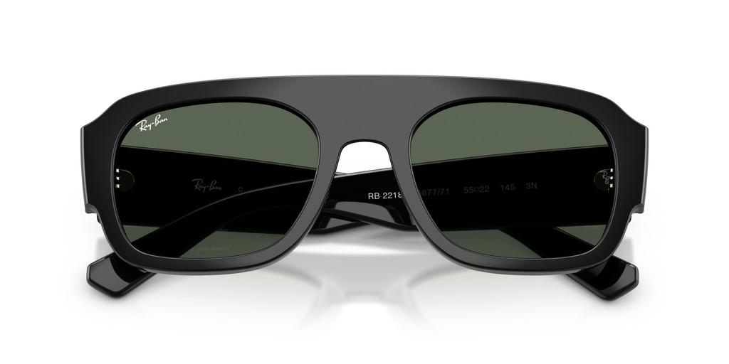 sunglasses 0RB2218 BLACK DARK GREEN 55mm Ray-Ban