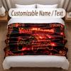 Game Controller Theme Soft Blanket Personalized Custom Name Text Print Warm Blanket Home Sofa Bedroom Decor