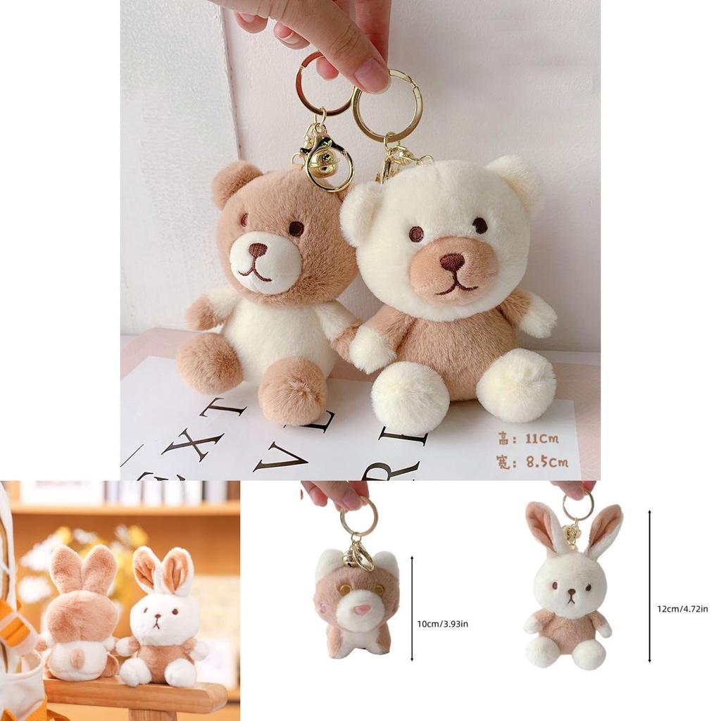 Cute Bunny Plush Doll With Pp Cotton Filling For Keyring And Collector