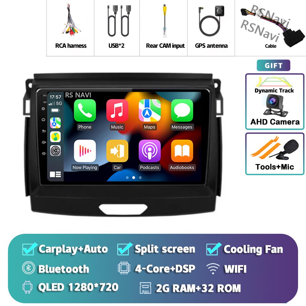 

Android 14 Carplay Car Radio для Ford Ranger 2015 - 2020 Мультимедийный видеоплеер Навигация Стерео AI Voice WIFI+4G 360 Камера