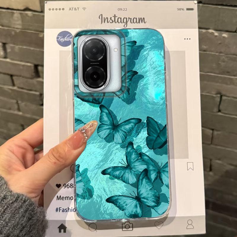 Butterfly Shadow Phone Case For Xiaomi Redmi 14C 13C 10 9A 9C Note 14 13 12 11 10S 9 8 Pro Plus A5 A4 A3 A2 A1 Girls Funda Cover