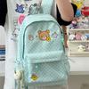 Schoolbag Summer Fresh Peach Pink Polka Dot Backpack Korean Ins Atmosphere Soft Girl Style Student Party Travel Small Backpack