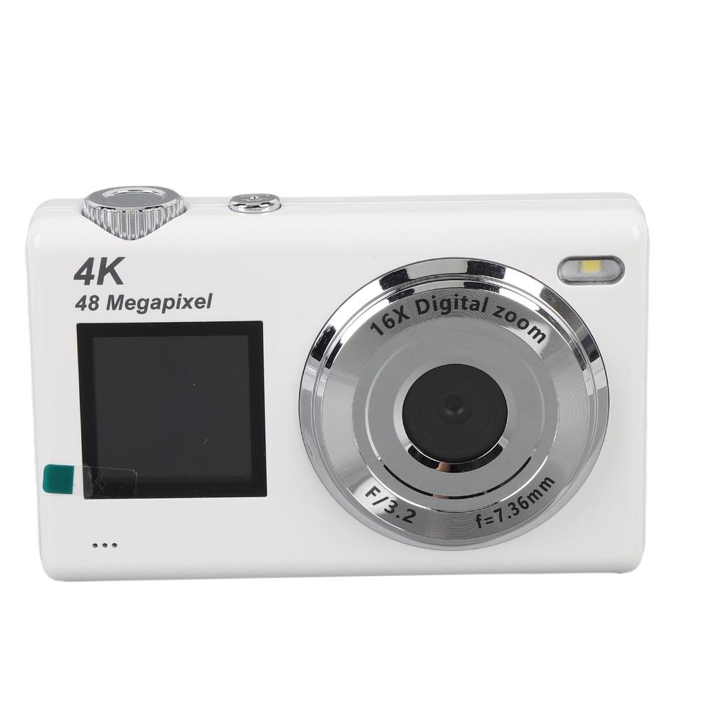 4K 48MP Digitalkamera mit zwei Bildschirmen Autofokus Kompakte kleine Kamera mit 16x Digitalzoom für