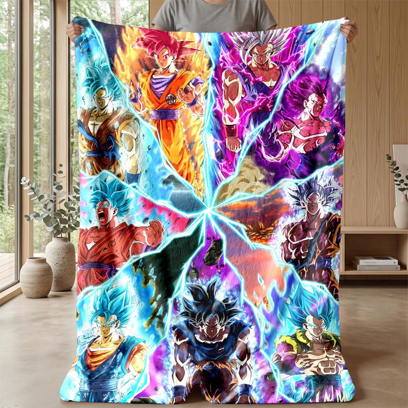 Naruto Printed Flannel Blanket Skin Friendly Warm Decorative Throw for Indoor Couch Bed Daily Use
