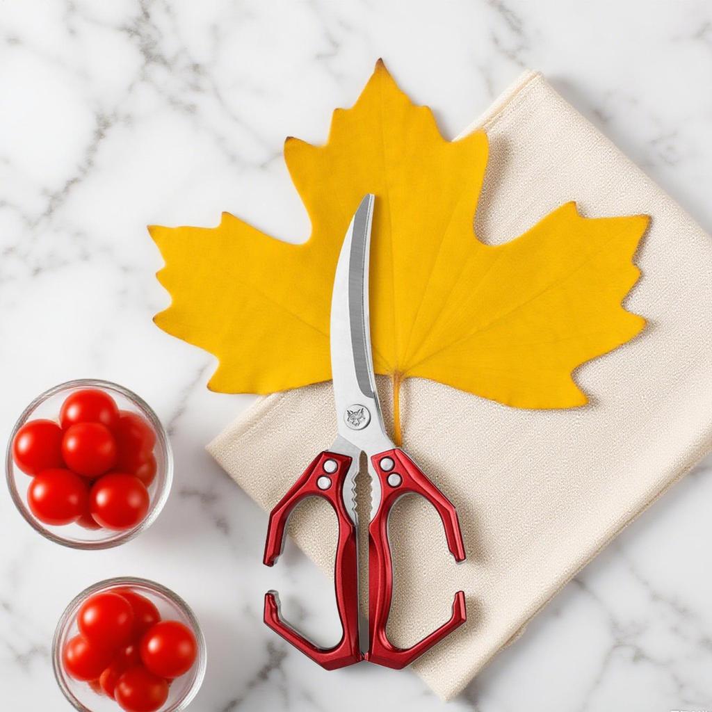 Kitchen Scissors For Food 2 In 1 Food Scissors With Walnut Cracker Multipurpose Shear Stainless Steel Kitchen Utensil For Dining
