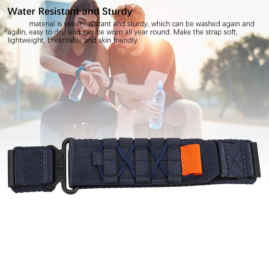 24mm Nylon Watch Strap Smart Watch Band Replacement Sport Watch Wristband for 9 Baro/ 9/7/D5i Midnight Blue
