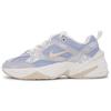 M2K Tekno Phantom Leder Dämpfung Niedrig geschnitten Klobige Sneaker Damen Blau Weiß AO3108-006(TeamM-)
