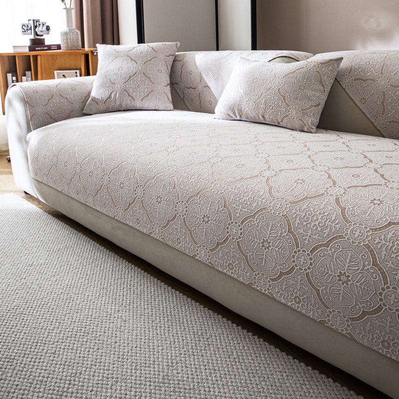 

Новый чехол для дивана, подушка для дивана в ретро-стиле, всесезонный чехол из шенилла с нескользящей отделкой, однотонный жаккардовый чехол для сиденья 30x50cm pillowcase