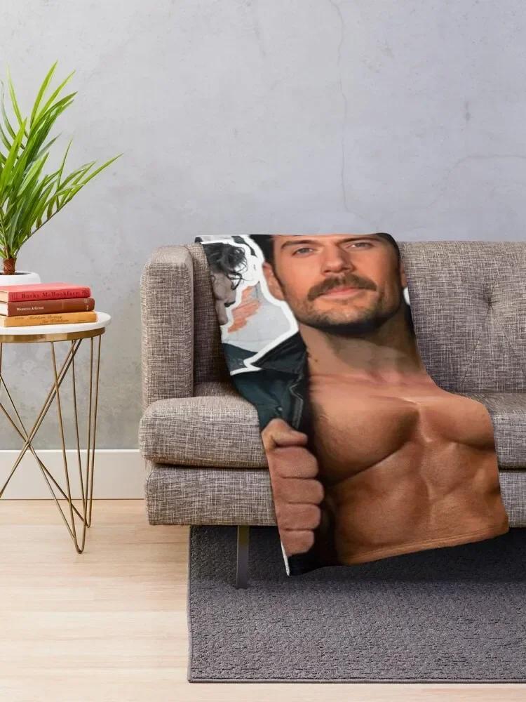 henry cavill photo collage Throw Blanket cosplay anime Soft For Decorative Sofa Custom Sofas Blankets 80x120cm