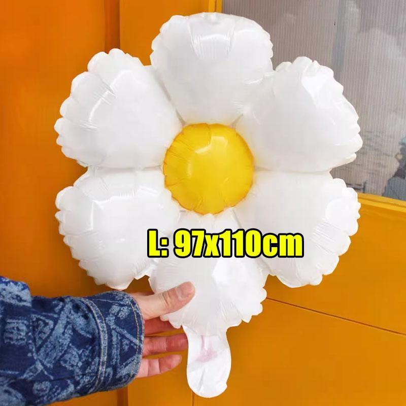 20pcs Daisy Balloons Huge White Flower Aluminum Foil Balloons for Birthday Baby Shower Wedding Daisy Party Decorations Supplies