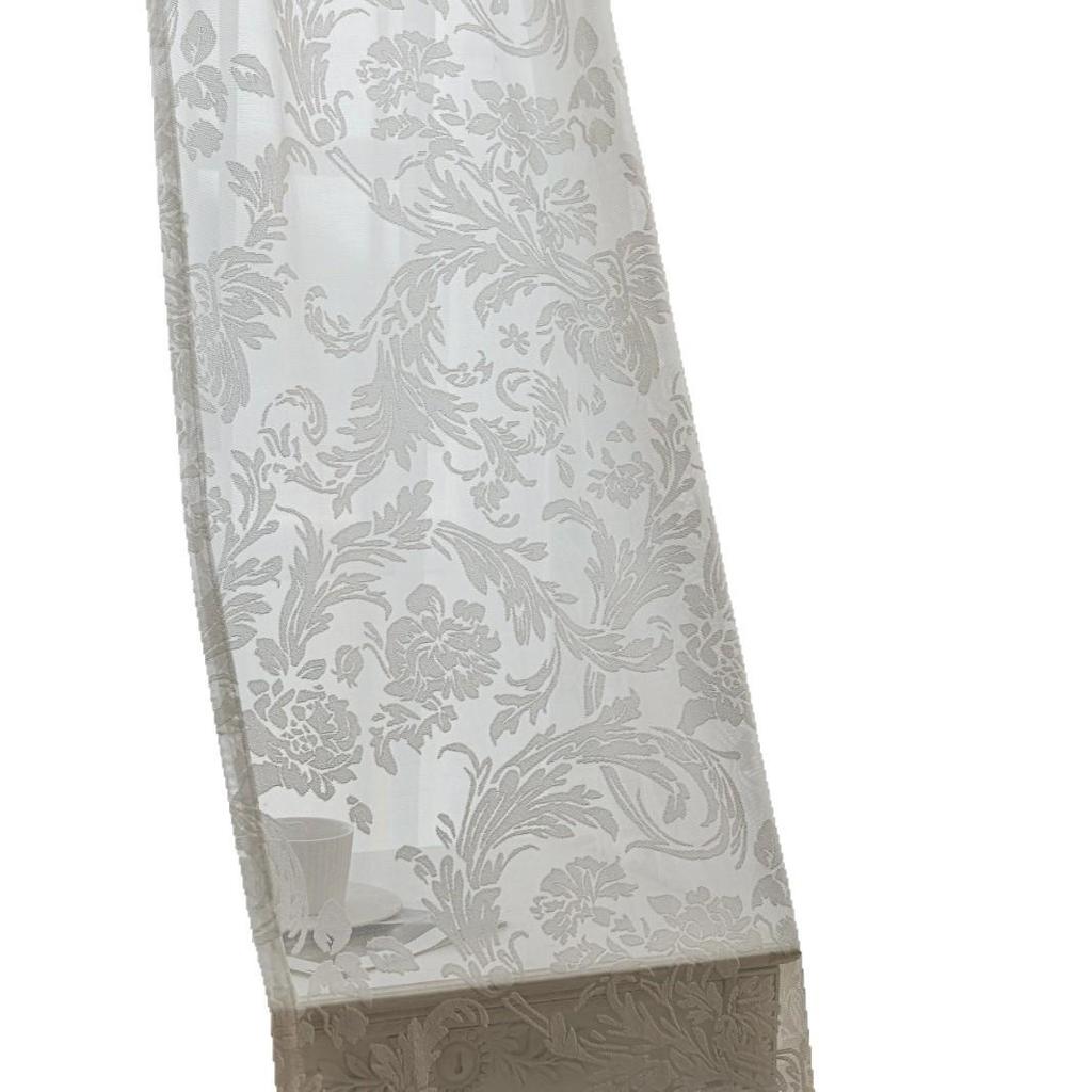 European Curl Grass Jacquard Sheer Curtain: Light, Transparent Design for Living Room or Bedroom Windows.