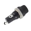 10PCS Black Electrical Screw Holder Durable Flat Tube Type Fusehold  Electronic Equipment