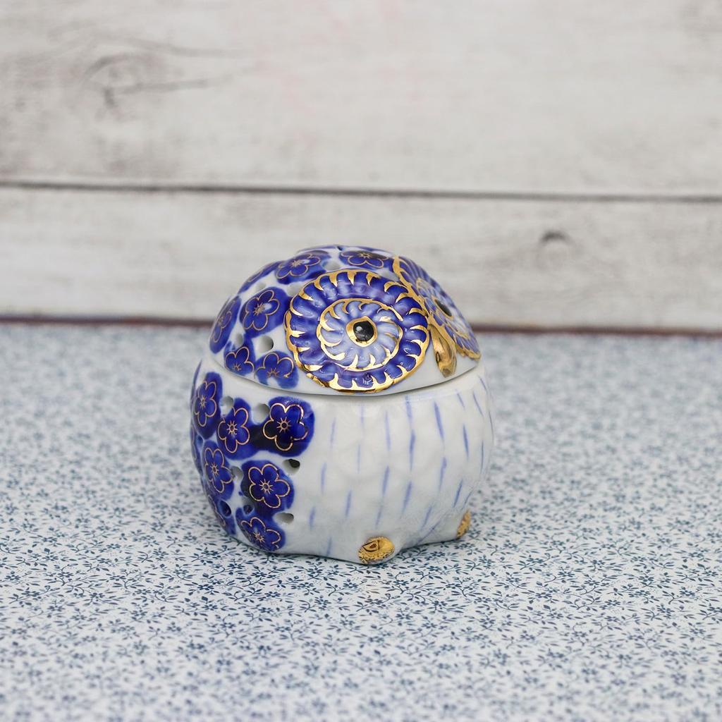 Castle Enterprise Blume Eule 6cm Schmuckdose x Set Gott des Lernens in für kommerzielle Nutzung (Klein) (blau) 10-teilig "Keine Härte" - Europa,