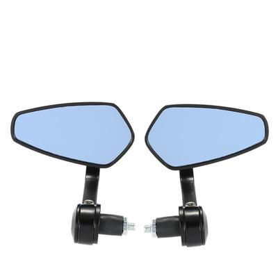 Pair of Motorcycle End Bar Rearview Mirror Universal 7/8" Handle Bar