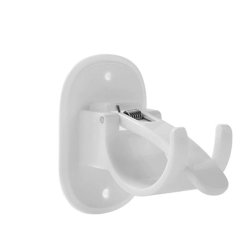 1/2Pcs Adjustable Curtain Rod Clip Self Adhesive Clamp Hook Curtain Rod Holder Wall Bracket Holder Nail-Free Wall Hanging Clip