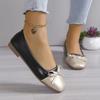 Women Flats Shoes Fashion Elegant Ballerinas Slip On Loafers Shoes Women Square Toe Bow Knot Casual Spring Autumn Sneakers Women