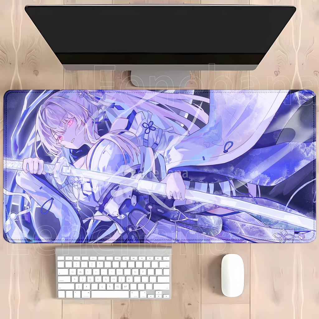 Hiyuki Wuthering Waves Gaming Mousepad Computer offices keyboard Mouse Pad Anime Nonslip Rubber xmm HD Printing Desk Mat