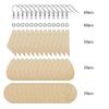 60PCS Wood Handmade DIY Wood Wooden Earrings Round Teardrop DIY Earrings 3 Sizes Tapered Unfinished Pendants DIY Craft