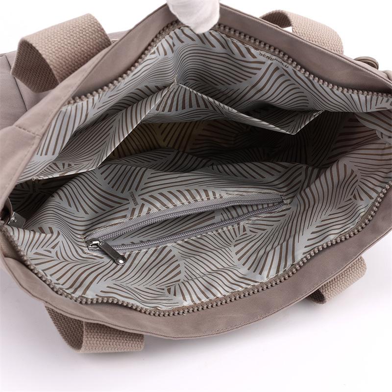 Lässige Damentasche Wind Sommer Große Kapazität Lässige einfarbige Nylontuch-Schulter Tragbare Muttertasche