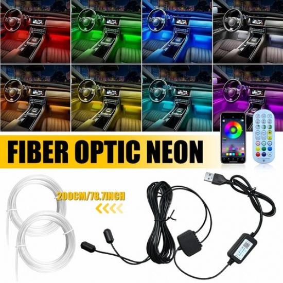 RGB LED Glow Interior Lamp Under Dash Footwell Seats ide Lighting Bright EOA