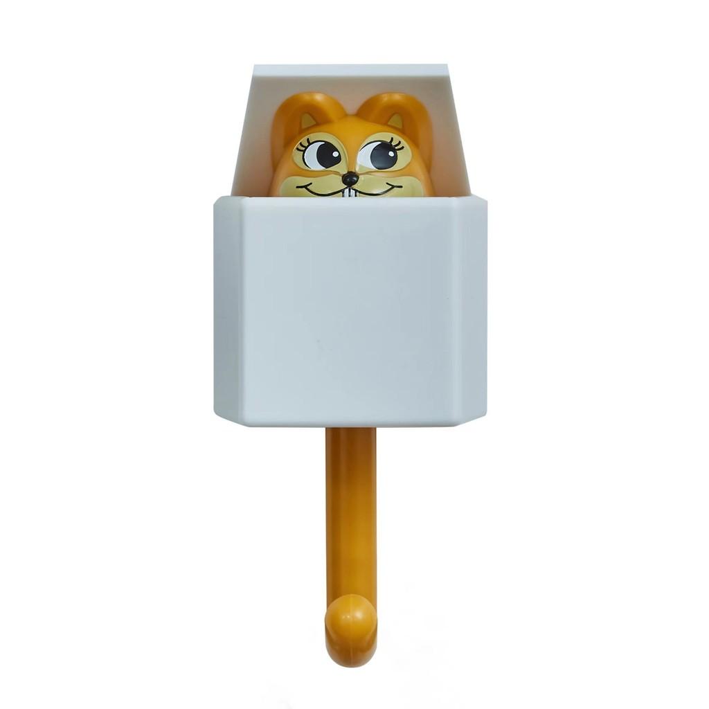 

Hook Key Cat Traceless Hat Coat Hook Living Room Home Office Auxiliary Tool Yellow Squirrel